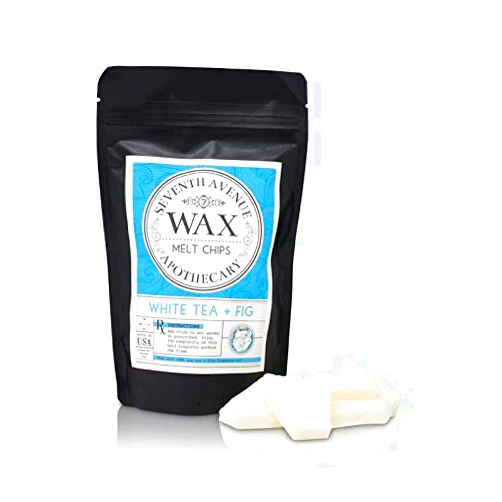 Seventh Avenue Apothecary Premium Scented All Natural 100% Soy Wax Warmer Melts - White Tea + Fig - 5 oz. net. wt. Bag- Hand Made in The USA