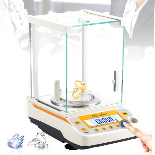 Hanchen Digital Analytical Balance, 0.1mg Precise Electronic Scale for Lab/Pharmacy/Jewelry Store/Chemical Plant 0.0001g (120g/0.0001g)