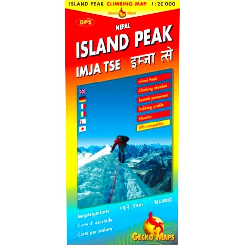 Gecko Maps Island Peak, Nepal Climbing Map 1:20,000