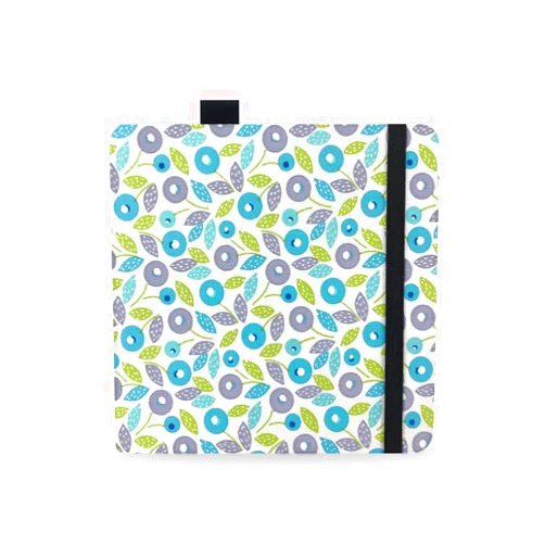 Qianshan Watercolor Sketchbook,5x5 Inch Portable Square Cloth Cover Notebook, 20 Sheets Watercolor Textured Drawing Papers, 300 GSM (140lb) Art Paper Sketchbook.Blueberry Leaves