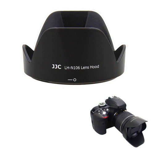 JJC HB-N106 Reversible Dedicated Lens Hood Shade for Nikon AF-P DX 18-55mm f/3.5-5.6G VR, AF-P DX 18-55mm f/3.5-5.6G Lens on Nikon D3500 D3400 D5600 D7500 Camera (NOT for Older Nikon 18-55mm Lens)