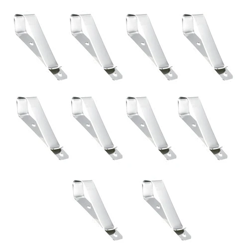 ECUDIS Garage Door Remote Visor Clip, Remote Visor Clips Replacement for Garage Door Remote Openers (Silver, Pack of 10)