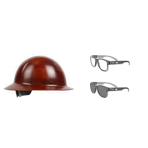 Dynamic WolfJaw Fiberglass Full Brim Hard Hat with Wheel Ratchet