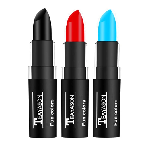 Go Ho 3 PCS Red Black and Blue Cream-Blendable Stick - 3 Colors Eye Black Face Paint for Softball/Baseball,Safe Facepaint Nose&Lip Smacking for Halloween SFX Makeup