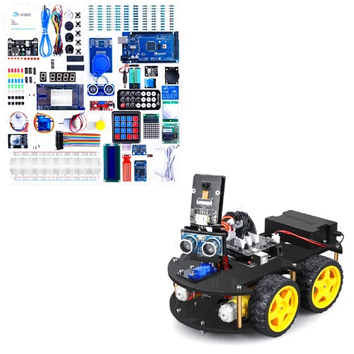 ELEGOO Mega R3 Project The Most Complete Ultimate Starter Kit & ELEGOO UNO R3 Project Smart Robot Car Kit V4