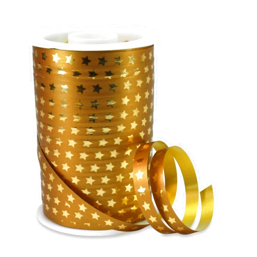 Präsent Ribbon, Gold, 10 mm-100 m