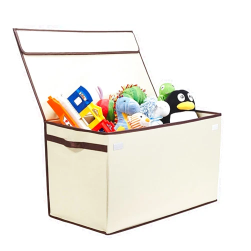 Great Useful Stuff G.U.S. Large Collapsible Toy Box | Toy Organizers, Storage bin, basket with Lid | Sturdy 600D Polyester Toy Chest | Durable, Storage Box for Kids’ Playroom | 30