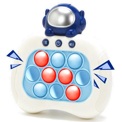 Olloiig Pop Fidget Kids Games Toys, Handheld Game for Kids 6-8, Fast Push Machine, Bubble Stress Light Up Game, Autism Sensory Toys, Birthday Gifts for 8-12 Year Old Boys, Girls, Teens - Astronaut