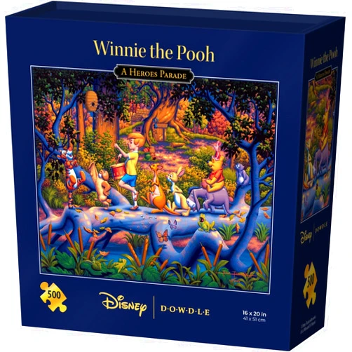 D·O·W·D·L·E Winnie The Pooh A Heroes Parade - 500 Piece Jigsaw Puzzle - Disney Dowdle