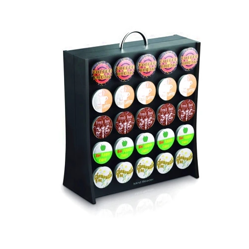 Mind Reader Single Serve Coffee Pod Storage, 50 Coffee Pod Capacity, Countertop, Double-Sided, 12