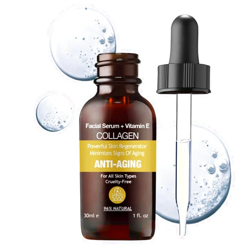 Purifect by Symphony Beauty MADE IN USA 96% NATURAL COLLAGEN Facial Serum for Ultra Firming Lifting Anti Aging Plumping Skin with Ceramide Vitamin E 30ml 1fl oz - PURIFECT by Symphonty Beauty - Non Irritaging Formula (Collagen)
