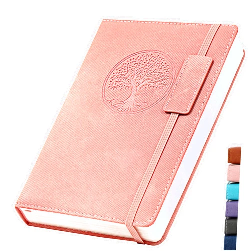 CAGIE Lined Journal Notebook for Women Hardcover Leather Journals for Writing, 256 Pages A5 Journaling Notebooks for Work Girls Diary, 5.7