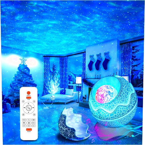 Rossetta Star Projector, Galaxy Projector LED Lights for Bedroom, Remote Control & White Noise Bluetooth Speaker, Night Light for Kids Room, Adults Home Theater, Christmas, Party, Bedroom Decor