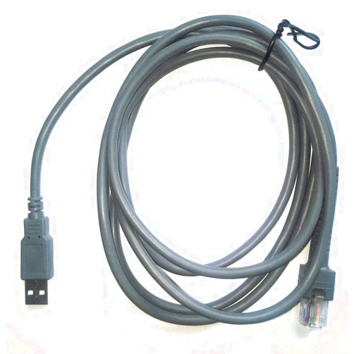 PZV USB to RJ48 Cable 7ft 2mtr Dura-Gray for Barcode Scanner USB Cable,USB Data Transmission Cable for Digital Handheld Barcode Scanner Compatible with LS2208 DS4208 9208 1203 LS4208 LS3008 LS3408