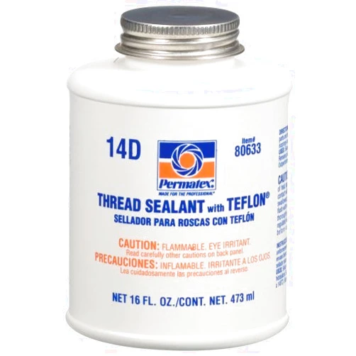 Permatex 4 Pack 80633 Thread Sealant with PTFE - 16 oz Can (14D)