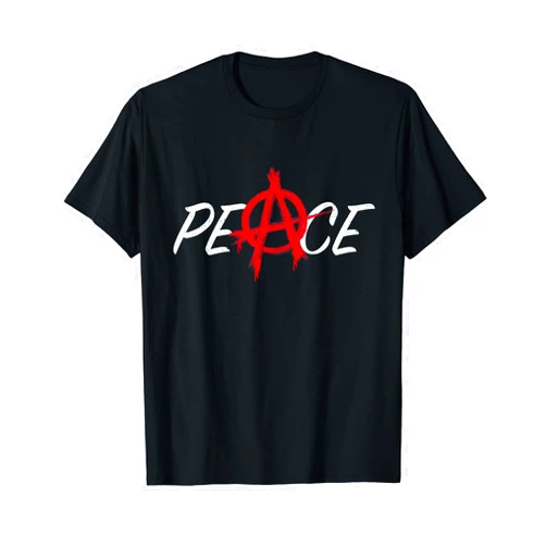 Nature lovers graphic tshirt Peace Anarchy Symbol t-shirt for world peace T-Shirt