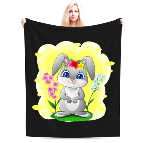 QACSWW Beautiful Rabbit Throw Blanket for Couch 50