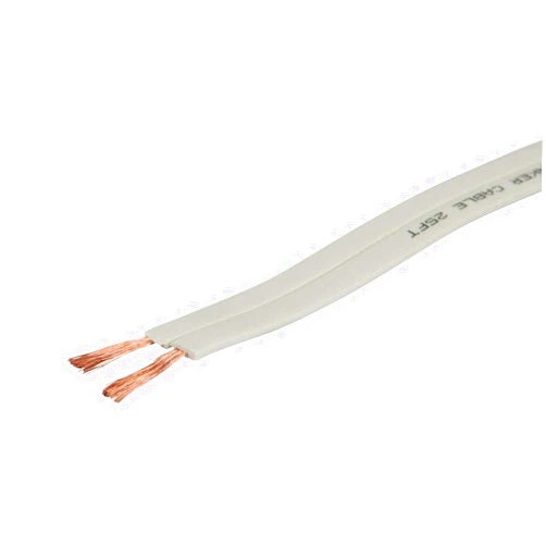 Monoprice Speaker Wire/Cable - 50 Feet | 16 Gauge AWG Pure Copper Flat CL2 in Wall Rated, Jacketed in PVC Material for Home Theater, Car Audio and More