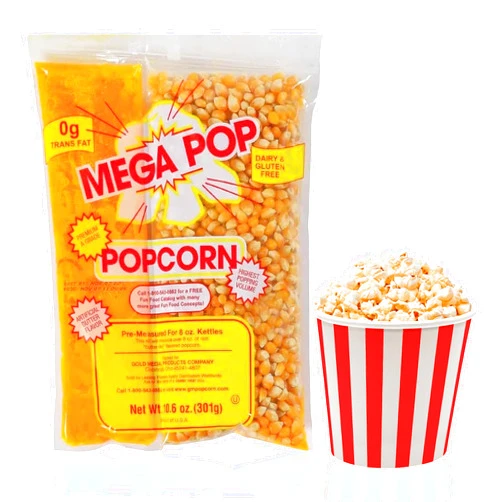 Perfectware 4oz Popcorn kettle Portion Packs - (Pack of 8)