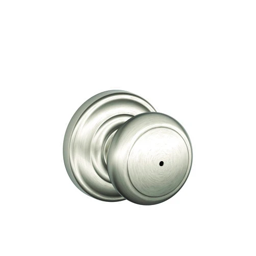 SCHLAGE FA40 AND 619 Andover Privacy Knob, Satin Nickel