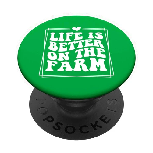Farming Lover Farmer Farm Animal Design Outfits Life Is Better On The Farm Farming Rancher Groovy Farmer PopSockets Standard PopGrip