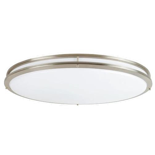 Design House 587261 Owens Integrated LED 32 Inch Indoor Oval Dimmable Ceiling Light with White Frosted Acrylic Lens for Bedroom Hallway Kitchen Entryway, Brushed Nickel