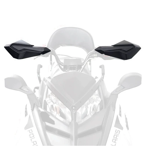 A & UTV PRO Snowmobile Hand Guards with Mounting Brackets, Handguards Protector Wind Air Deflector with Straight Bar Mount for Polaris Snowmobile Accessories, Replace OEM#2879193, 2880939, Black, 2PCS