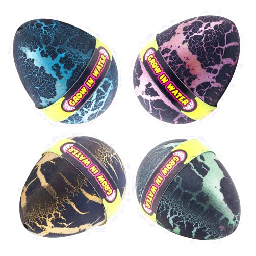 YKLWORLD Hatching Grow Dinosaur Toys, 4 Pack Large Size Crack Growing Dinosaur Egg That Hatch in Water Easter Dino Eggs for Science Educational Party Supplies Birthday Gifts Kids Boys Girls