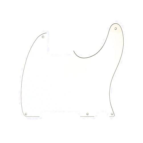 Haolahaola Guitar Parts for Brio Vintage Esquire 5 Hole Tele Pickguard RH 3 Ply Cream