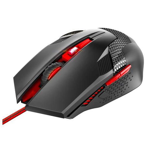 TECKNET Wired Gaming Mouse, 8000 DPI Adjustable Optical Sensor USB Computer Mouse, 6 Programmable Buttons & 6 Chroma RGB Backlit, Ergonomic Mice for Laptop Desktop PC/Mac Mouse - Red