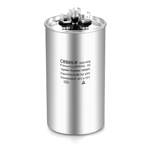 Boffdock 60+5 MFD Capacitor ±5% 60/5 uF 370/440 VAC CBB65 Round Dual Run Capacitor for Air Conditioner,Heat Pump Condenser,Fan Start- 5 Years Warranty