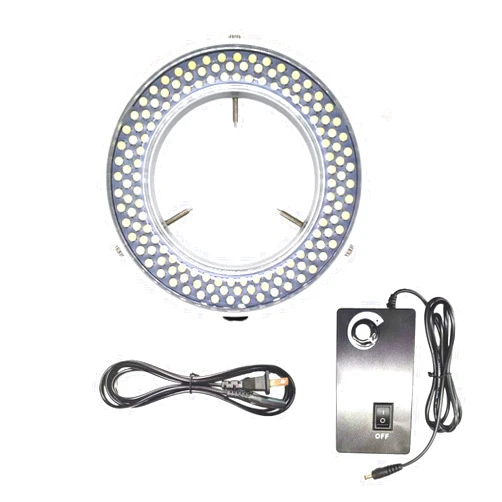 TreochtFUN Light Microscope Led Ring Illuminator,Adjustable 144 LED Ring Light Illuminator for Stereo Microscope (White)