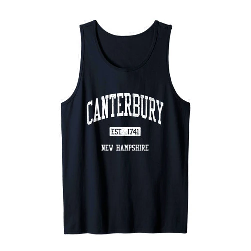 Jim Shorts - Canterbury New Hampshire T-shirts & T Canterbury New Hampshire NH JS04 Vintage Athletic Sports Tank Top