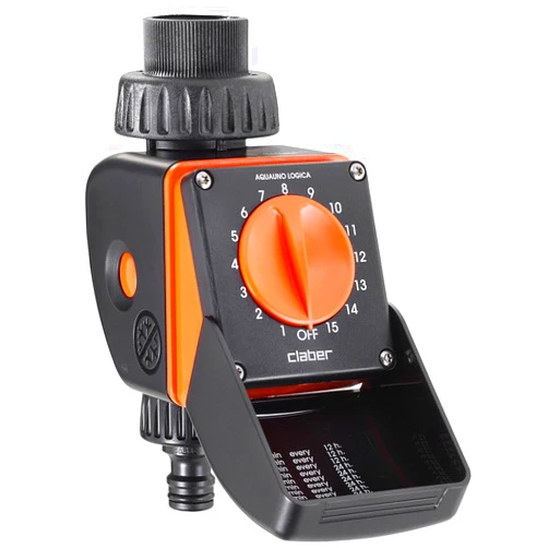 Claber 8422 Aquauno Logica Computer Digitale, Black/Orange, 1864N8422