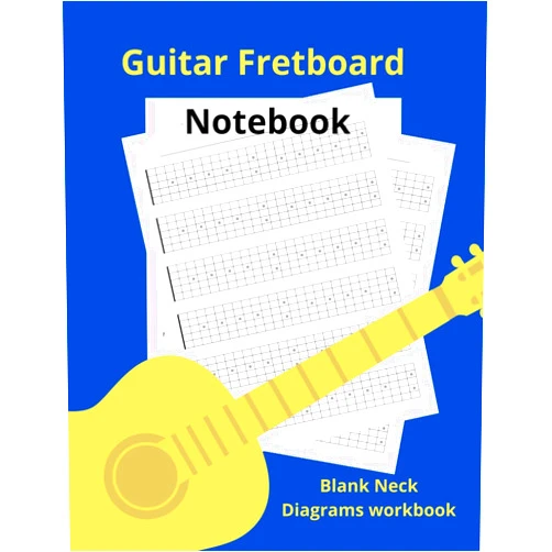 Arthur J. Belt Guitar Fretboard Notebook: Guitar Tab Notebook, Blank Guitar Tablature Writing Paper with Chord Fingering Charts. Full 24 Fret Workbook Journal | ... Musicians, Music Composition Paper