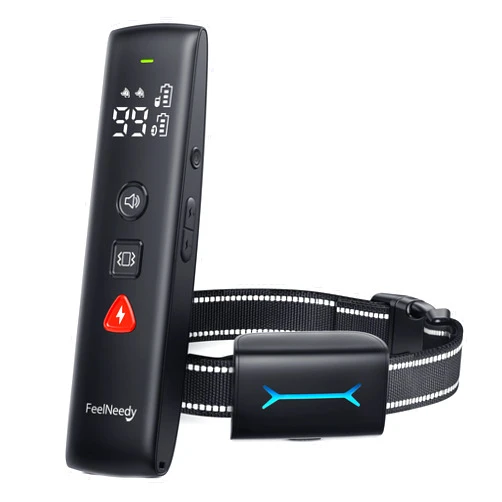 FEELNEEDY Dog Shock Collar, Shock Collar for Large Dog with Remote Long-Distance Reminder Dog Training Collar with 3 Training Modes, 2600FT Waterproof E Collar for Dog Training, Black