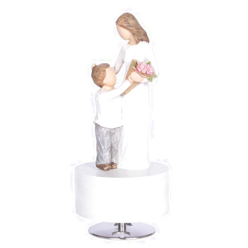 NIWUSUO You are My Sunshine Music Box - Mother and Son Figurine Musical Boxes - Mom and Son Gifts (Mom and Son 3)