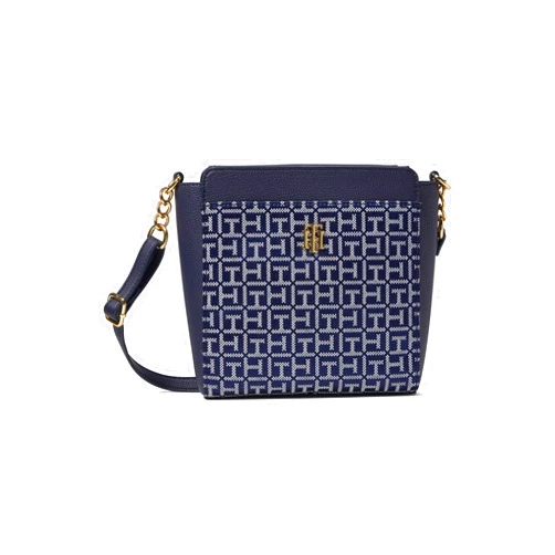 Tommy Hilfiger Antonella II Crossbody Square Monogram Jacquard Navy/White One Size