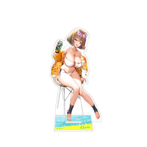 Algernon Products NIKKE Acrylic Stand - Summer - Anise, Approx. W 1.7 - 2.6 x H 5.2 inches (44 - 65 x 133 mm), Acrylic