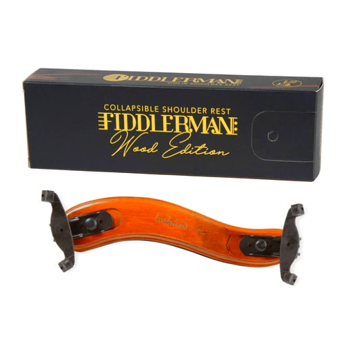 Fiddlerman Wood Violin Shoulder Rest for 4/4 and 3/4 with Collapsible and Height Adjustable Feet