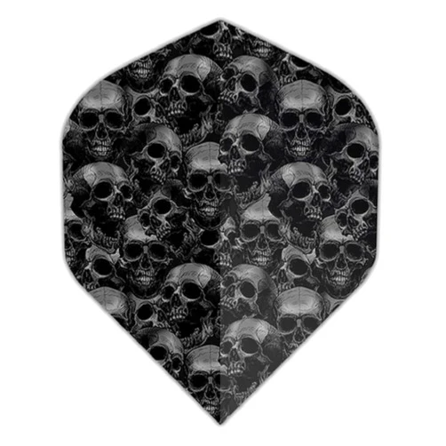 US Darts 3 Sets (9 Flights) Pentathlon Standard Skulls Dart Flights - 100 Micron, Ex-Tough