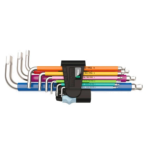 Wera 05022669001 L-Key Set 3950 Spkl/9 SM Metric of Stainless Steel,MULTI