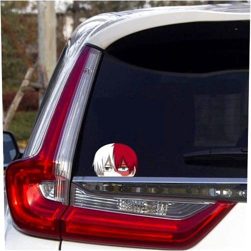 Cwymxly My Hero Academia Decal Todoroki Peeker Funny Car Stickers Window Auto Vinyl Decals Laptop Car Door Protector Decoration