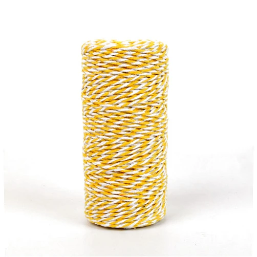 NewTrend 328 Feet Cotton Twine for DIY Craft, Packing, Decoration and Gardening,3Ply Durable String and Eco-Friendly(Yellow)
