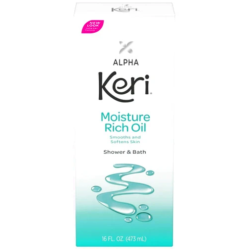 Keri Alpha Keri Shower & Bath Moisture Rich Oil 16 Ounce (Value Pack of 5)