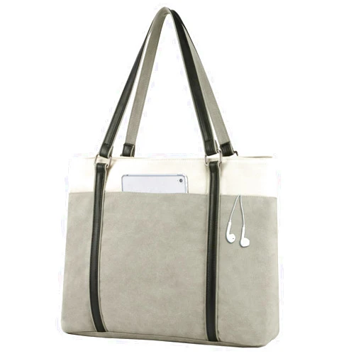 BAG WIZARD Women's Work Bag with Laptop Compartment Zipper Pockets Teacher Totes Purse
