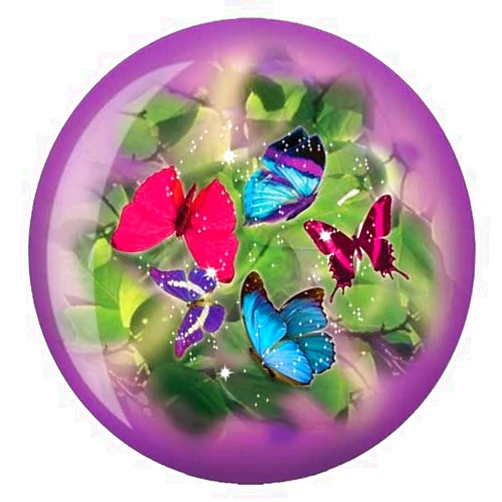 Brunswick Bowling Products Butterflies Glow Viz-A-Ball Bowling Ball (14lbs)