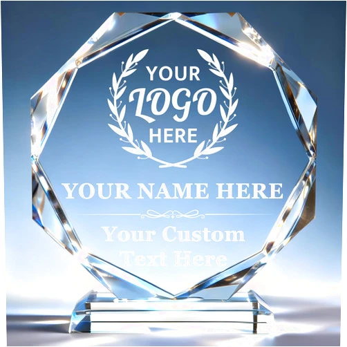 NANFUNCF Custom Trophy Award, Customized Plaque Personalized Engraved and UV Printed with Logo and Text, Employee Appreciation Gifts for Coworkers Boss Retirement Farewell, Thank You Gift