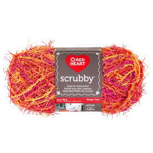 Red Heart Scrubby Yarn - Zesty