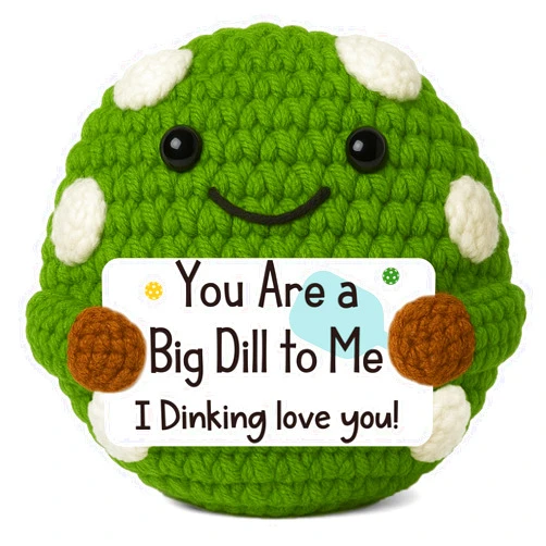YUEYUQIU Romantic Pickleball Gifts for Boyfriend Girlfriend Him Her, Handmade Crochet Pickleball Decor, Wedding Anniversary Birthday Presents for Husband Wife Lovers, I Love You Couple Gift